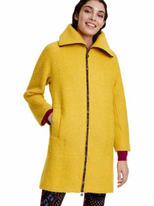 Desigual Wool Turtleneck Coat "Land"