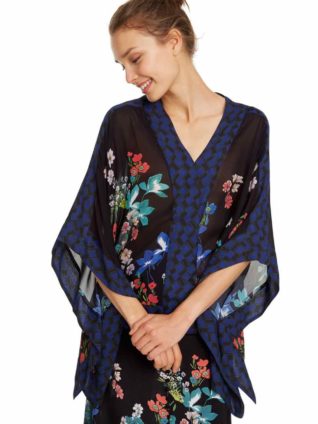 Desigual Boho Poncho Blouse "Danubio"