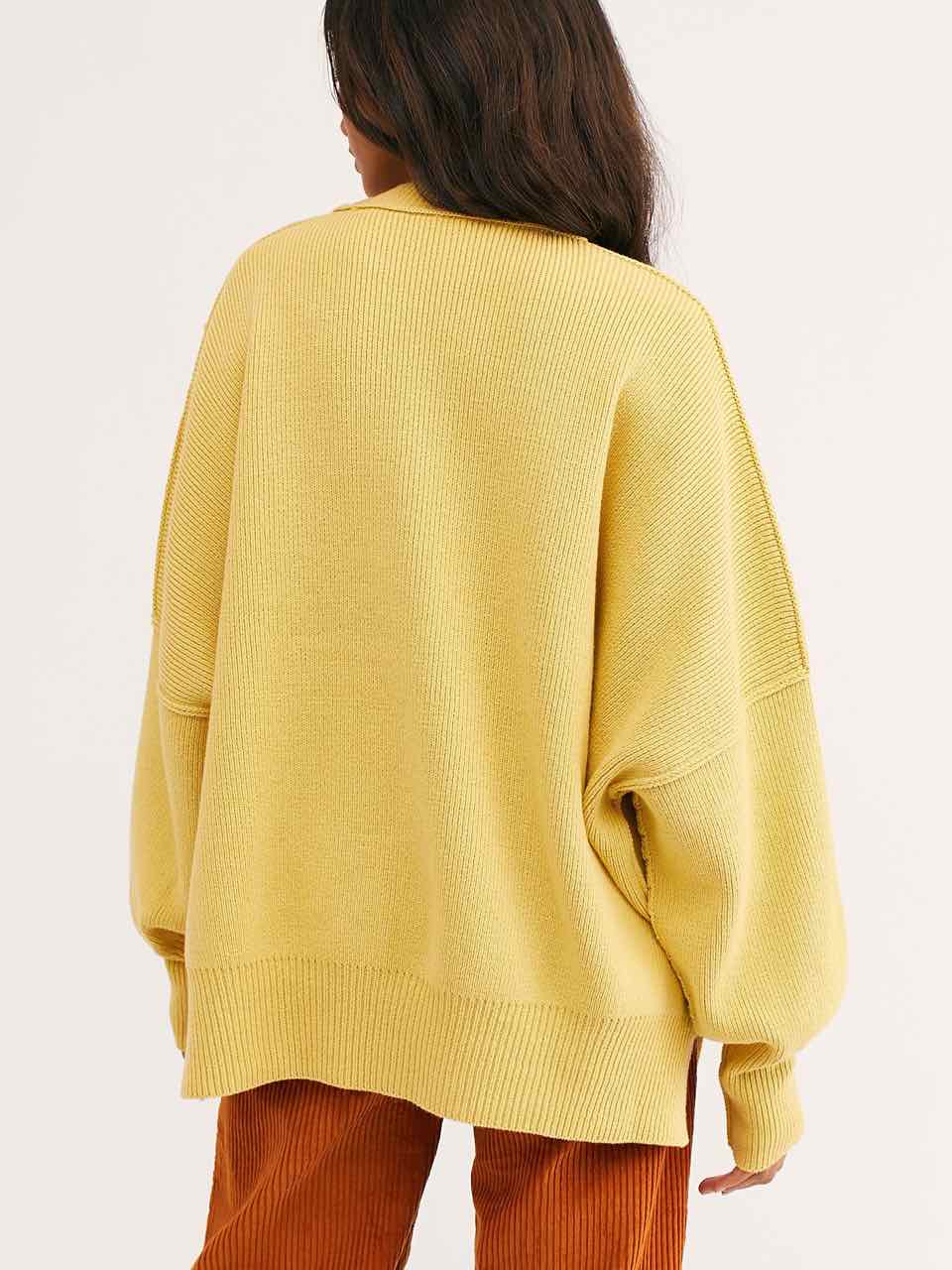 yellow tunic sweater
