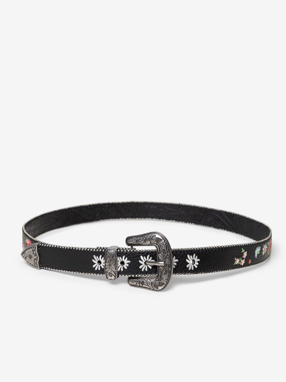 Desigual Floral Belt Cowboy Buckle Embroidery 20SARP122084