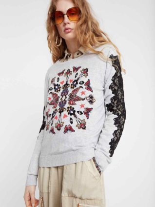 Desigual Sweater with Lace "Udaipur"