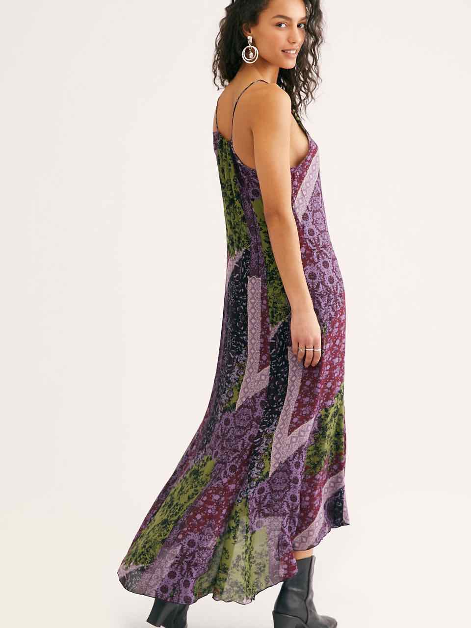 free people work of art printed maxi dress