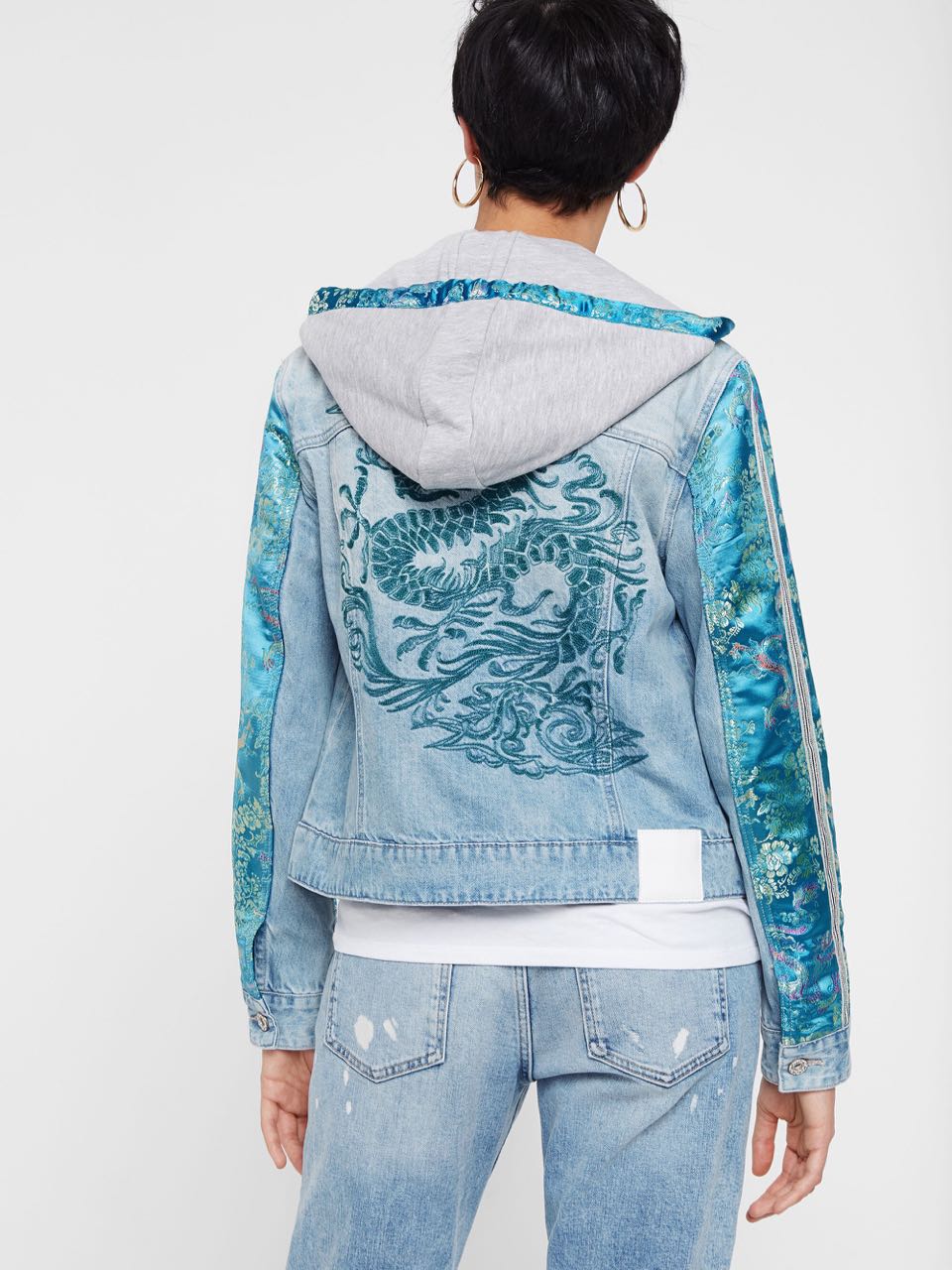 Homme Veste denim patch Noir | Vestes Desigual | WilGrant