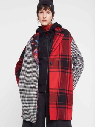 Desigual Light Coat with Patch "Londres"