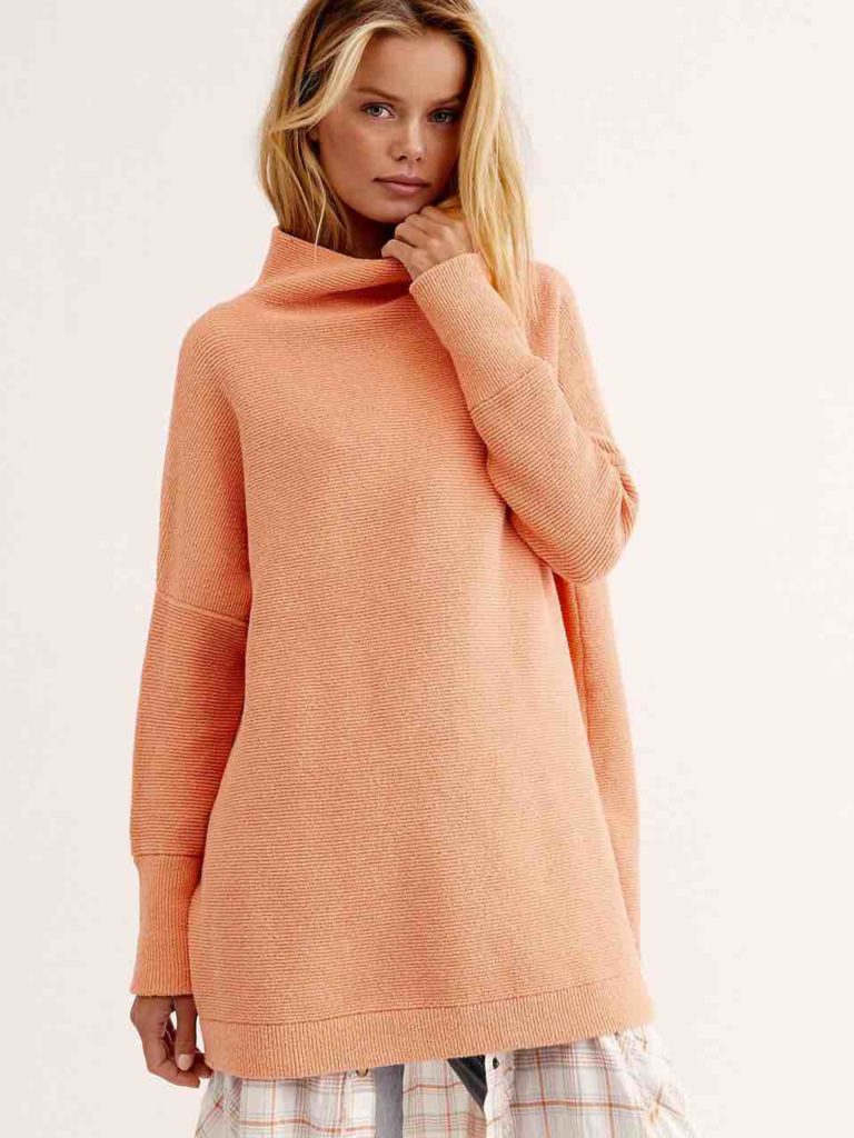 ottoman slouchy tunic tangerine