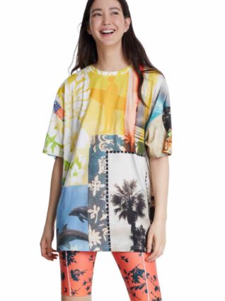 Desigual Unisex Hawaiian Patch T-Shirt "Hawai"