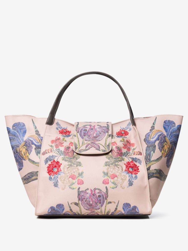DESIGUAL Lacroix Tote bag with embroidered and painted flowers