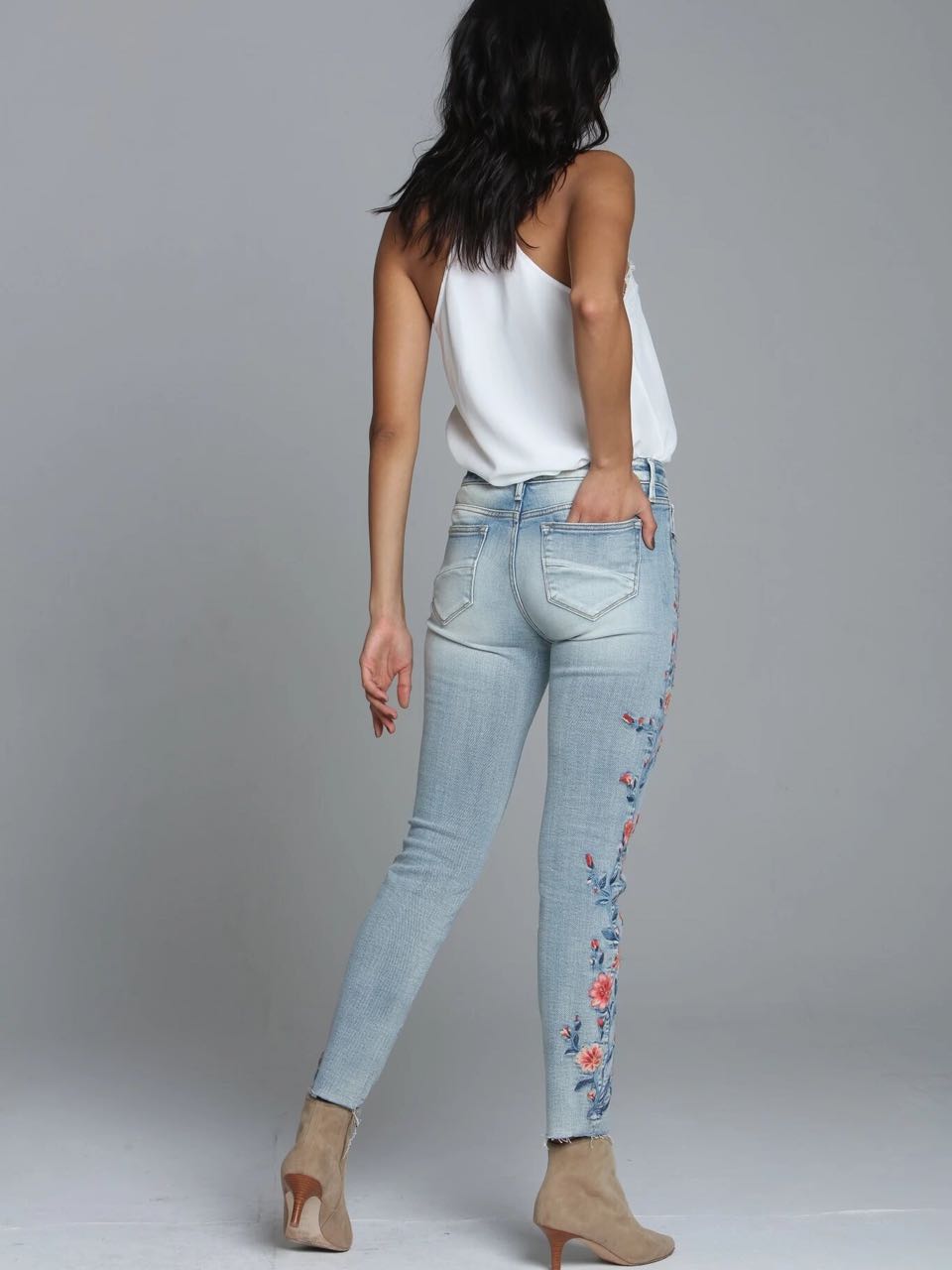 Buy > driftwood jackie embroidered jeans > in stock