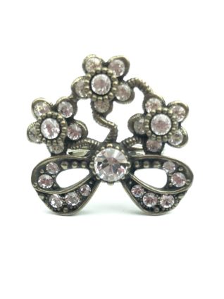 Michal Negrin Bow Floral Ring 15733