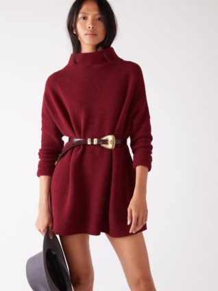 Free People "Ottoman Slouchy Tunic" (Dark Petals)