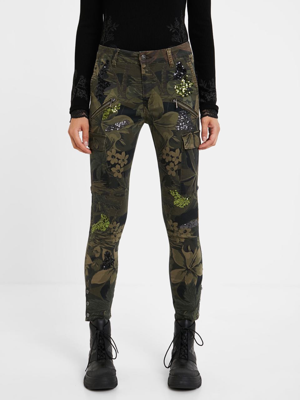 camo skinny trousers