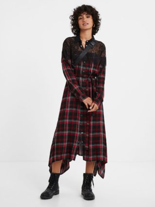 Desigual Tartan Maxi Shirt Dress "Seattle"