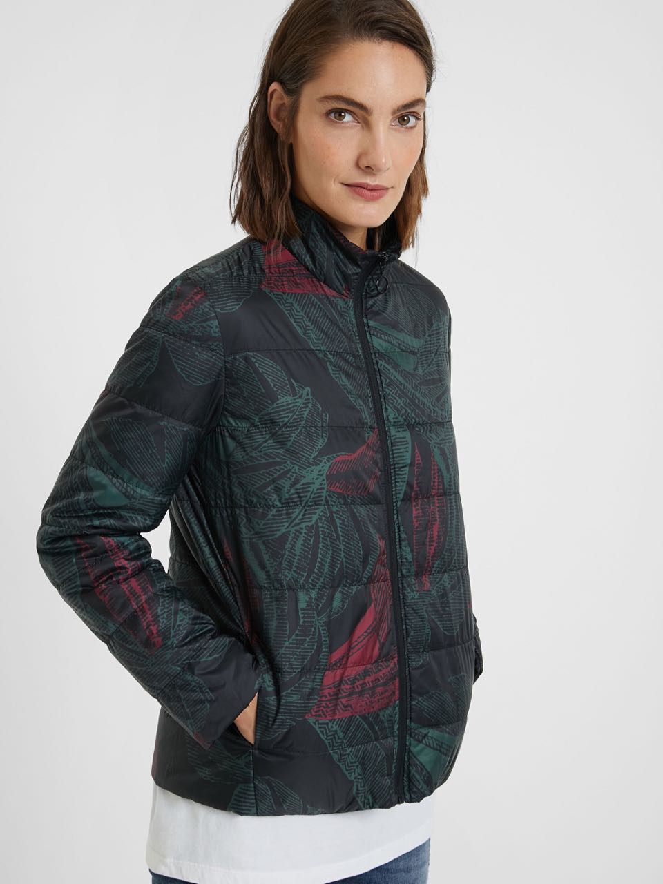 DESIGUAL Oversize Waterproof Jacket 2 in 1 Winter Jungle