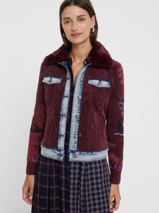 Desigual Corduroy Jacket "Pana Brown" (burgundy)