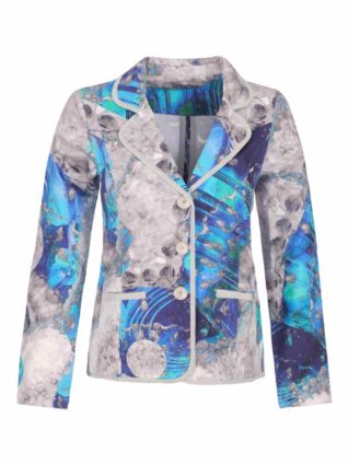 Dolcezza Blazer "Blue & White Ying & Yang Symbol" (21687)