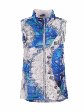 Dolcezza Puffer Vest "Blue & White Ying & Yang Symbol" (21802)
