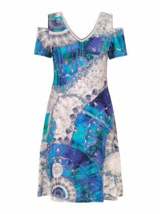 Dolcezza Dress "Blue & White Ying & Yang Symbol" (21679)