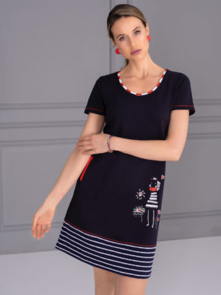 Dolcezza Dress "Humour Me in Navy 21108"