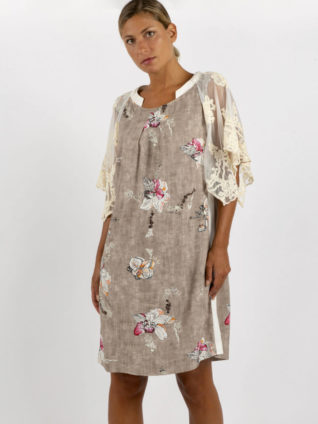 Elisa Cavaletti Linen Floral Dress (EJP212008207)