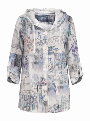 Dolcezza Linen Jacket "Blue Vintage Mood" (21132)