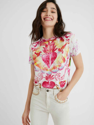 Desigual T-Shirt with Heart "Tattoo"