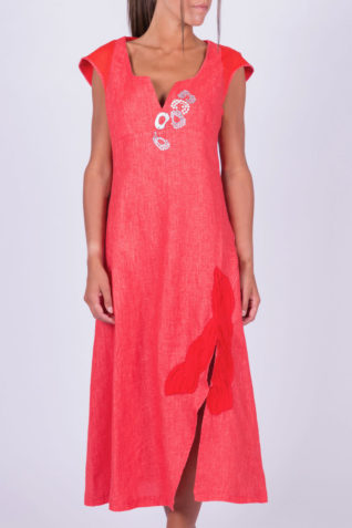 Elisa Cavaletti Red Linen Dress (EJP212031600)