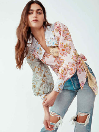 Free People "Lucky Penny Wrap Top"
