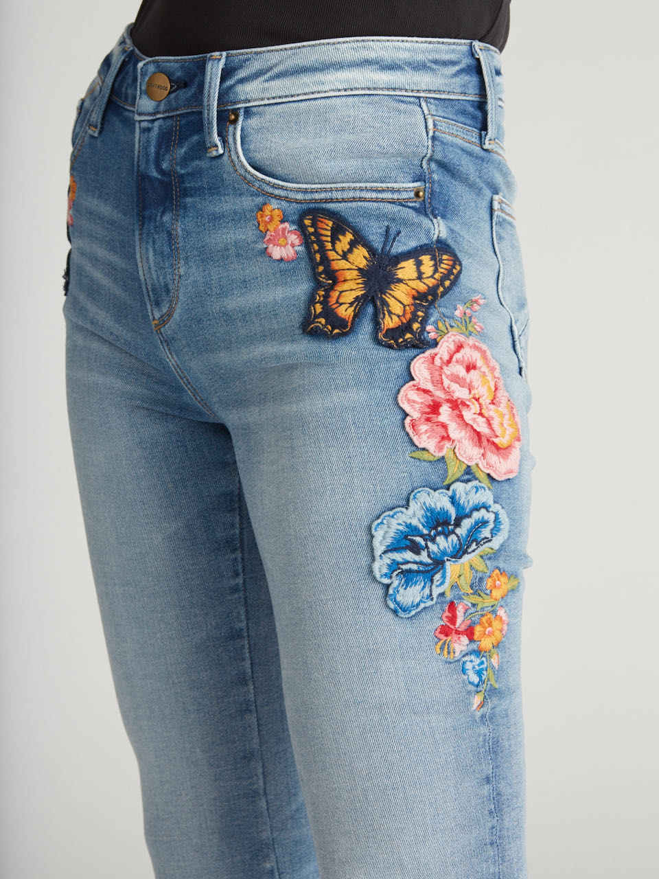 black butterfly jeans