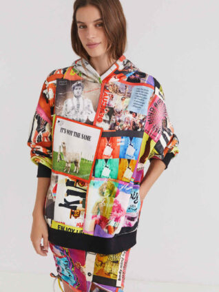 Desigual Post Cards Hoodie "Proclaim"