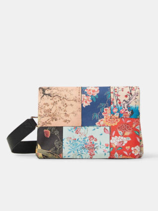 DESIGUAL Sling Bag Patch Flowers CrossBody 21WAXPAZ6004U