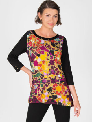 Dolcezza Asymmetric Tunic "Blessing with Rings" (71631)