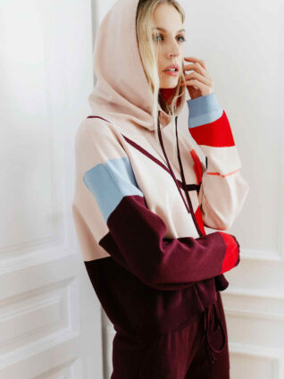 IVKO Intarsia Pullover with Hoody 212532