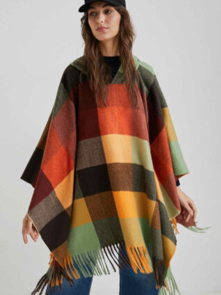 Desigual Tartan Poncho "Cuadros"