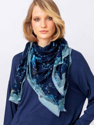 IVKO Wool Shawl Cherry Blossom Pattern 212587 (2 colours)