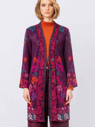 IVKO A-Line Coatigan Grasset Floral Pattern 212703