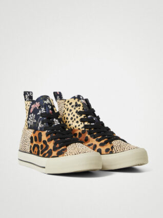 Desigual Leather Sneakers "Beta Animal Print"