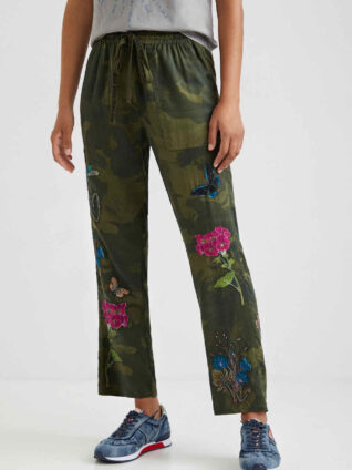 Desigual Floral Camouflage Pants "Madreselva"