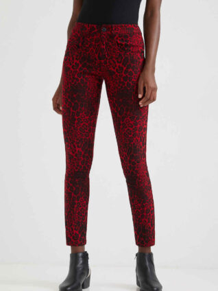 Desigual Red Pants "Geographi"