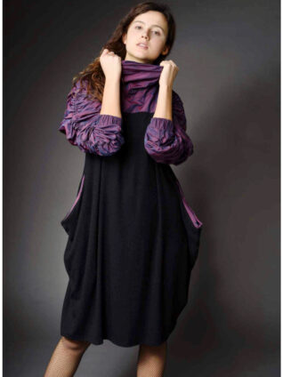 LINK Studio by Ogi Quilted Dress MARI Black with Zippers