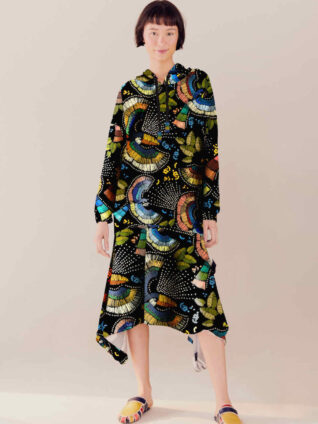 Farm Rio "Araras Coloridas Sweatshirt Dress"