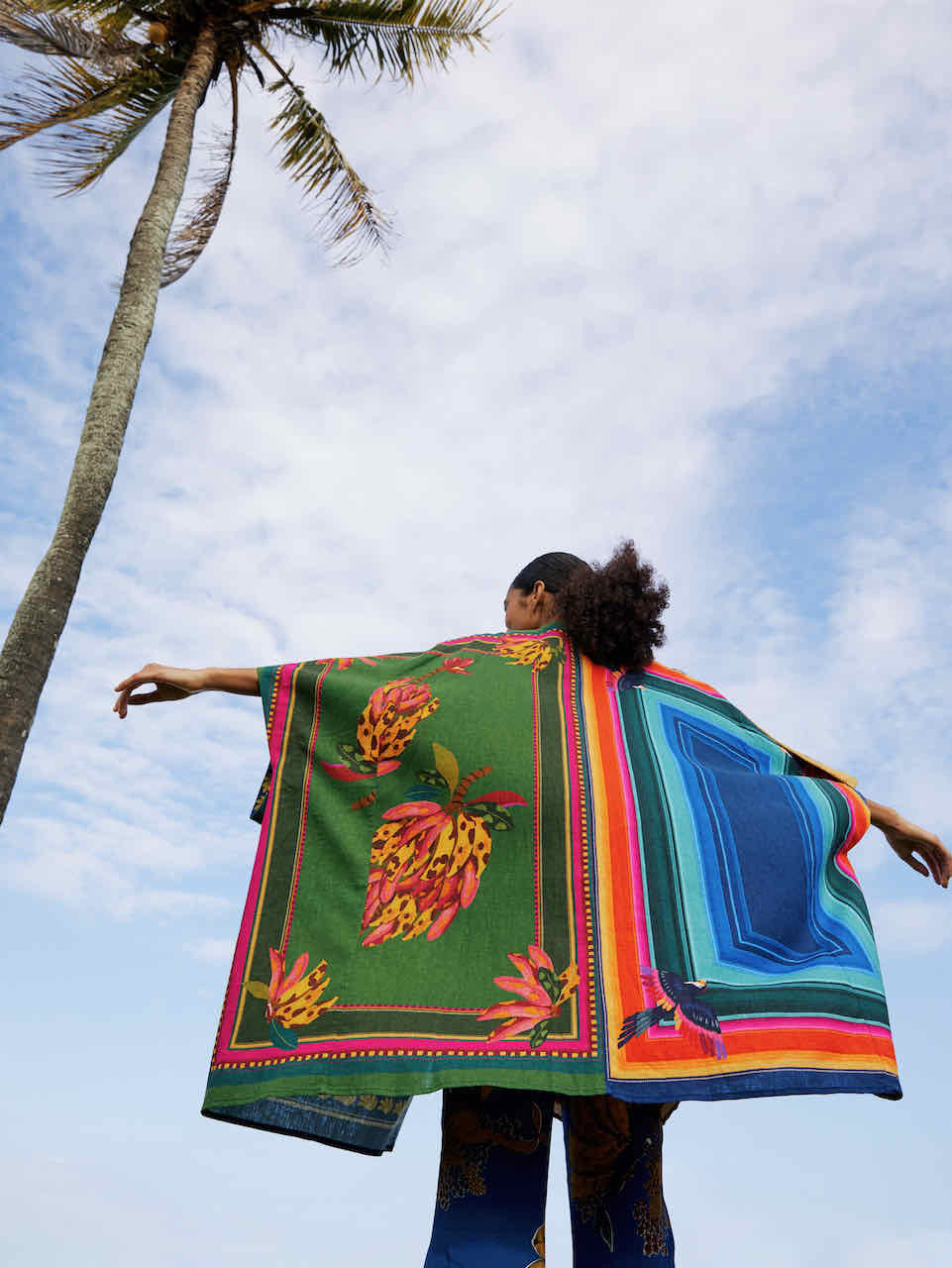Farm Rio Mixed Scarfs Kimono 294942 Resort Collection