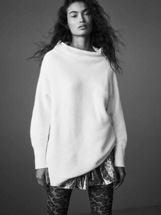 Free People "Ottoman Slouchy Tunic" (Optic White)