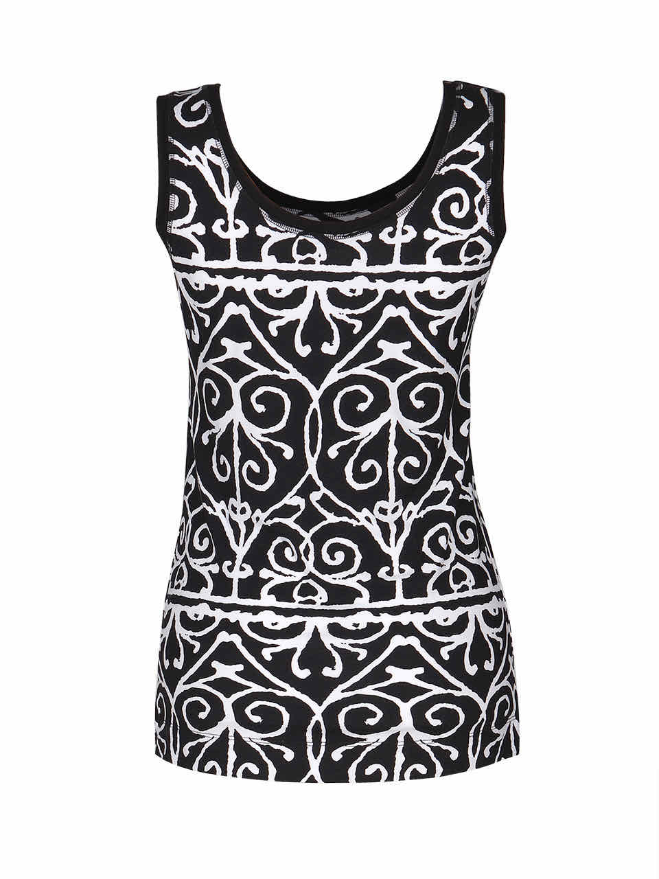 Simply Art by DOLCEZZA Black White Tank Top Mindy Sommers