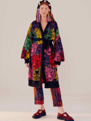 Farm Rio "Rainbow Midnight Leopards Cardigan" (295573)