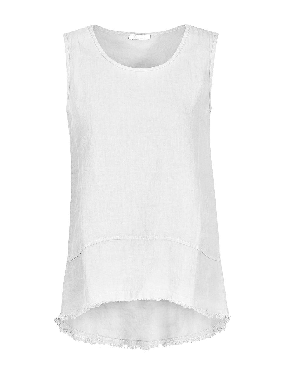 DOLCEZZA Midi Linen Top Wear it Everyday White