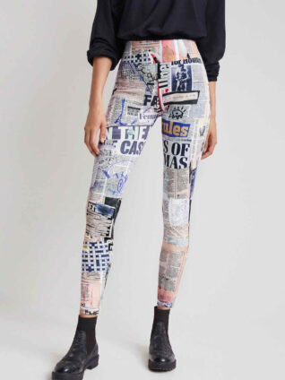 Desigual Newspaper Leggings "Any News"