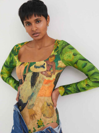 Desigual Artwork Bodysuit Top "Limbet Dam"