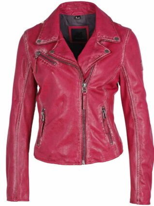 Mauritius Leather Jacket "Christy" (Orchid Flower)