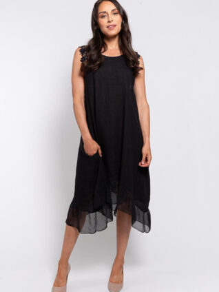 M Made in Italy Linen-Silk Dress 19/10034Q (2 colours)