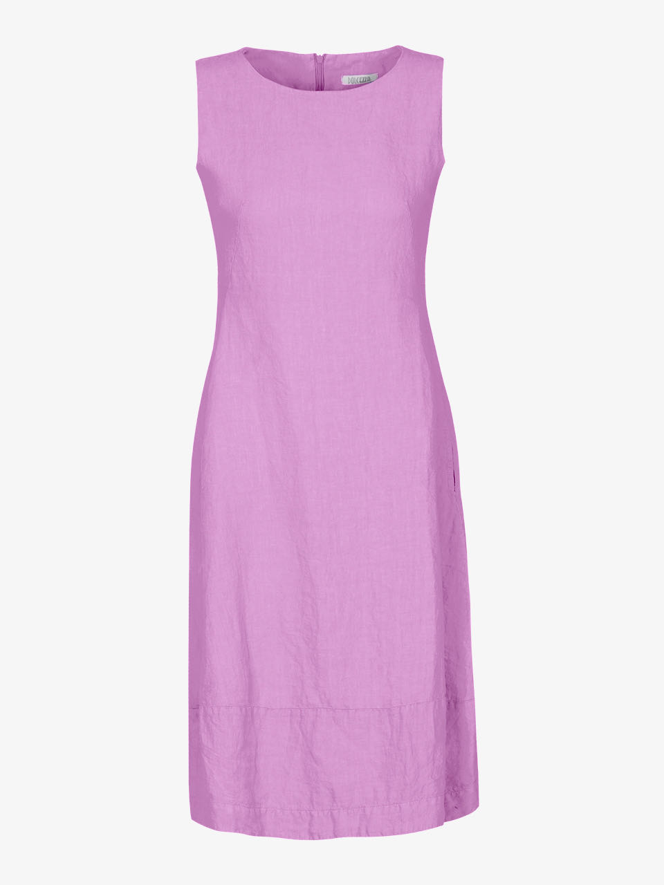 J. Jill SMALL Love 100% Linen Pink Purple Sleeveless Dress Floral